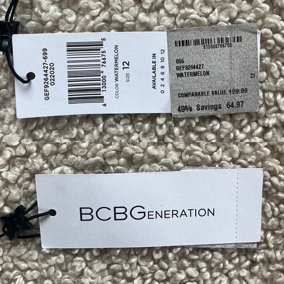 BCBGeneration Spaghetti Strap Cropped Jumpsuit Size 12 - Picture 7 of 16